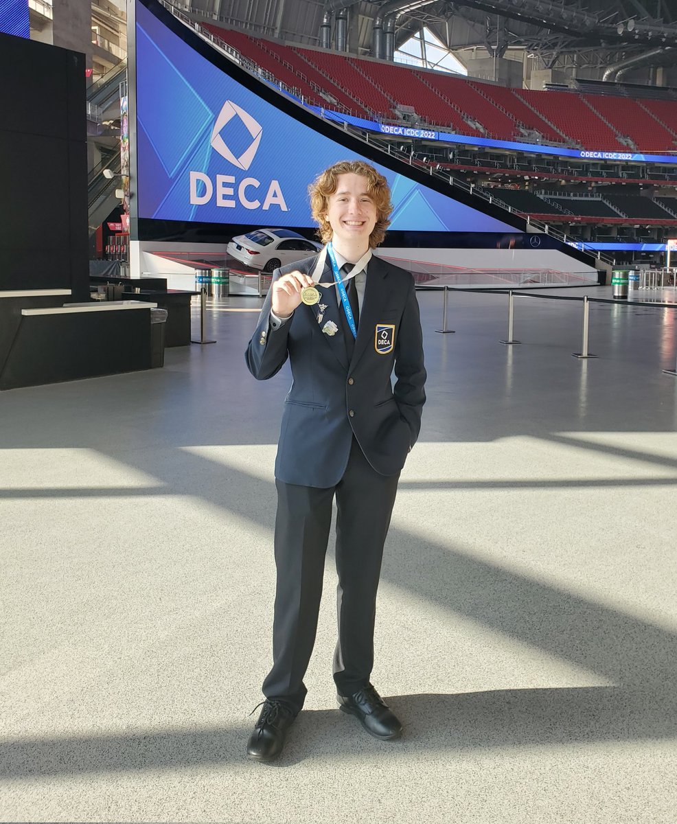 Congratulations Alex Call- DECA International finalist in Accounting Applications Series, Atlanta, Georgia. He received his medal in front of 14,000 competitors. Thank you Mrs. Peterson for bringing DECA to Granbury  <a href="/granburyisd/">Granbury ISD</a> <a href="/GHS_Bodine/">Tammy Bodine</a> <a href="/GHSAnchor/">The Anchor GHS Store</a> <a href="/GHS_CTE/">Granbury High School CTE</a> <a href="/ESCRegion11/">ESC Region 11</a>