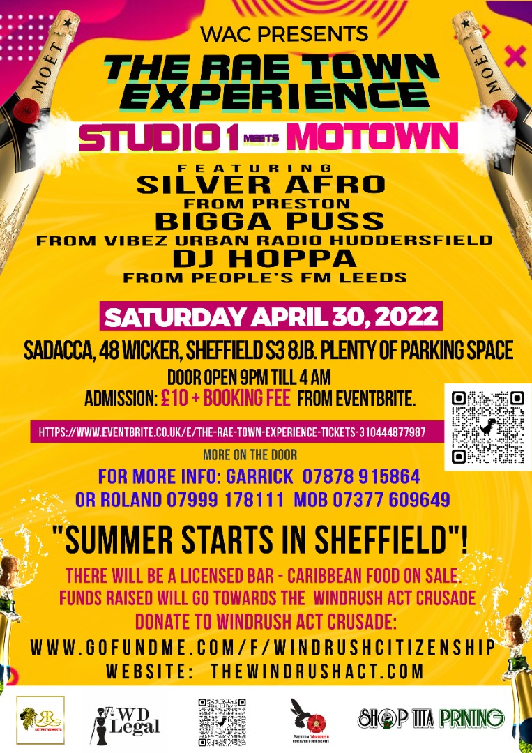 WindrushPreston's tweet photo. #theWAC team still need help. #volunteers for Saturdays event, #ThewindrushActCrusade at #Sadacca #Sheffield see posters for contact details #security https://t.co/P95xfmFKR0