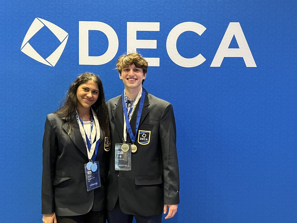 Wheatley Juniors, Riya Mittle &amp; Tyler Richman, advance to the DECA Nationals’ Final Round!!! <a href="/WheatleySchool/">The Wheatley School</a> <a href="/EWSDMath/">Robert Teseo, Ed.D.</a>