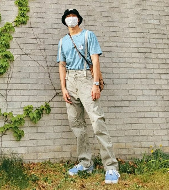 KIM NAMJOON VISVIM • travailler braces pants • kayenta shoulder