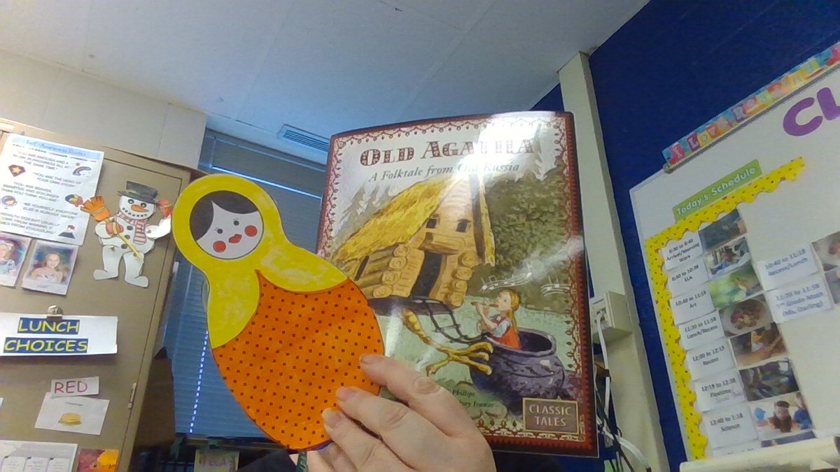 sardizzone's tweet photo. Another day, Another book! This time an old Russian folktale, Old Agatha! We also made Russian Nesting Dolls! Happy Multicultural Week! @OakRidgeNPD117  #MulticulturalMustangs https://t.co/uhDIbJz9n8