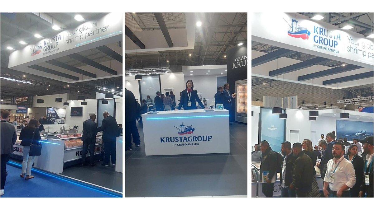 KrustaGroupSAU's tweet photo. ¡Comenzamos el segundo día de la feria Seafood Expo Global 2022!
Pásate a visitarnos y descubre nuestras novedades en el Hall 3, stand 3G601 de Fira Barcelona.
¡Os esperamos!
📲 https://t.co/ZG8QTG3A6E
#Krustagroup #GrandKrust #KrustaSur #marisco #SEG2022 @SeafoodExpo_GL https://t.co/9M887sHJ81