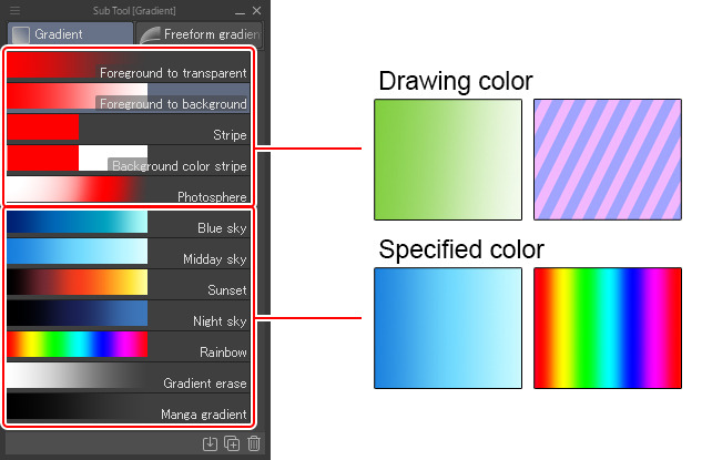 The Gradient tool allows you to produce smooth color transitions. This ...