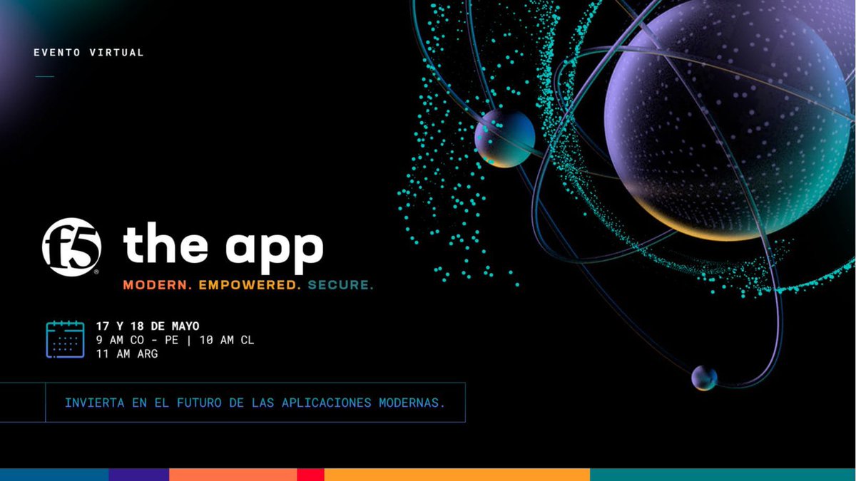 - The App -

🌐 Los invito a este evento en el que podrán descubrir cómo F5 aporta soluciones de disponibilidad y seguridad en la entrega de aplicaciones modernas. No se lo pierdan!

Regístrate gratis aquí 👉 bit.ly/3K3ONZe bit.ly/3LnXcbu