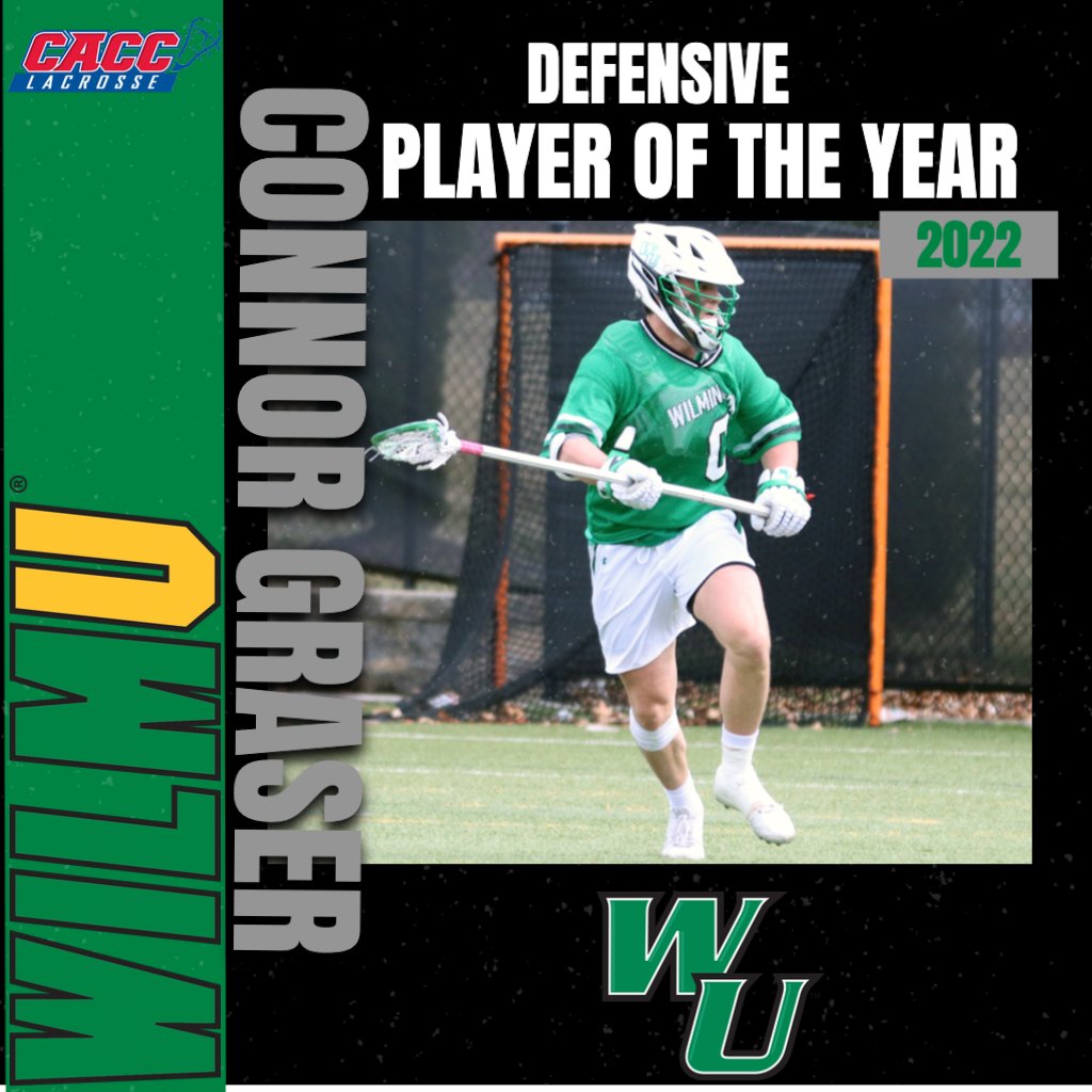 Congrats to #WilmUMLax for earning 2022 CACC Player of the Year, Defensive Player of the Year, Goalkeeper of the Year, and Coach of the Year!! All program firsts for the three players and 2nd in row for head coach Christian Zwickert!! #LetsGoCats