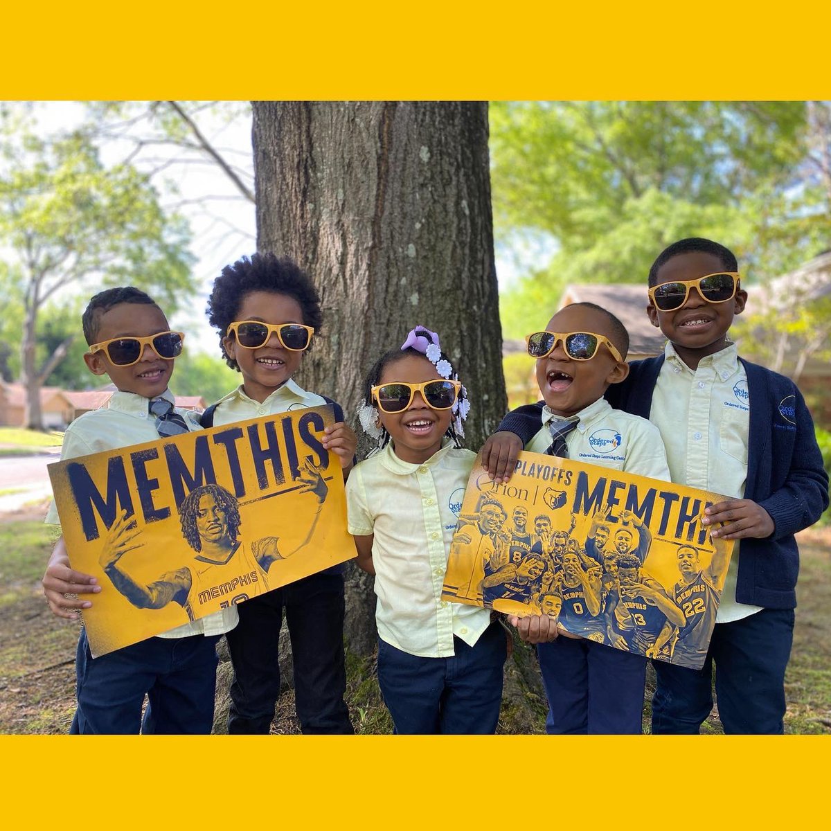 orderedstep901's tweet photo. Hey, hey! It’s a @memgrizz game day! Learning in style today 😎 #MEMTHIS #memphispreschool #gogrizz https://t.co/B1GObO28M9
