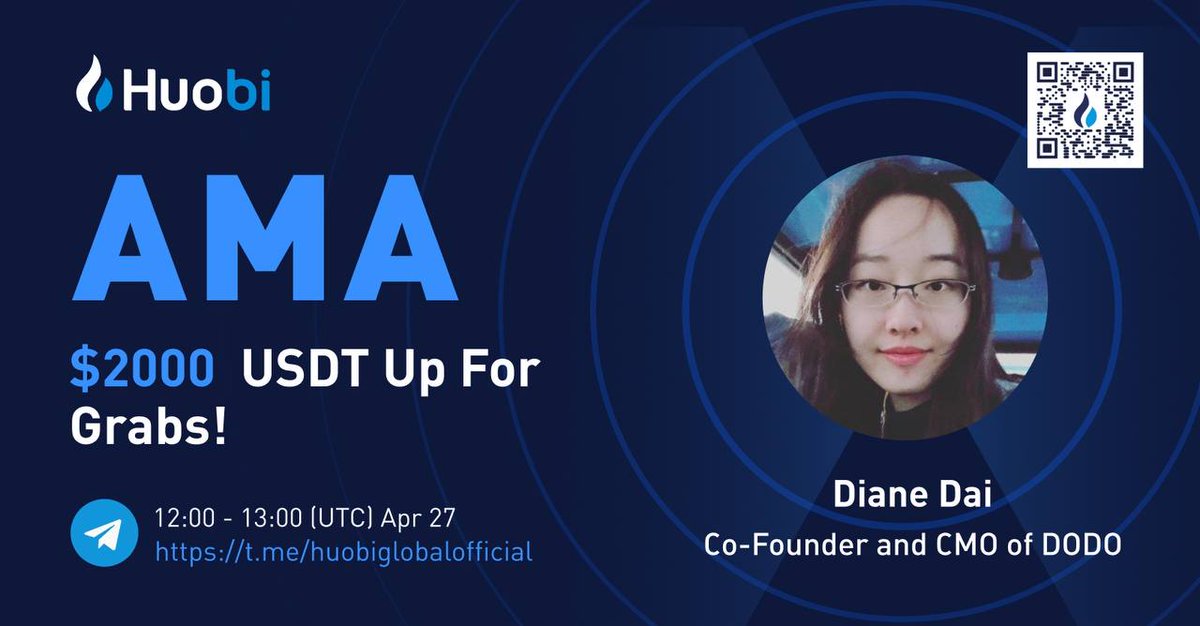 LionGanesh3's tweet photo. AMA with he co founder of DODO Is going to be conducted on huobi global official telegram group

Link: https://t.co/tvoUjkU80B

Date &amp; Time: April27, 12:00-13:00(UTC)

#huobi #ama $DODO https://t.co/0aeL5ZTdRY