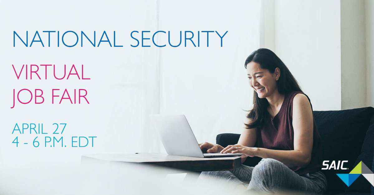 CorporateGray's tweet photo. .@SAICinc is hiring highly cleared individuals for various roles in Springfield, VA and St. Louis, MO. Join this virtual #jobfair to speak with the @SAICjobs talent team on April 27. RSVP: https://t.co/xqhm6NVPe2 #IntelJobs #ClearedJobs https://t.co/sk7GtrVC2w