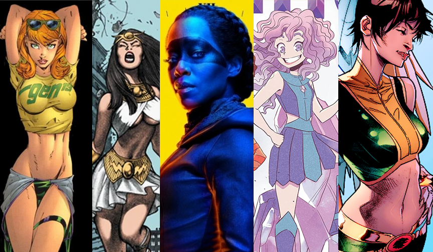 CasperFox's tweet photo. @GailSimone @DCComics Caitlin Fairchild (in play)
The Mighty Isis
Doctor Manhattan (Angela Abar version)
Amethyst, Princess of Gem World (totes adorbs, after all these years we finally cracked it version, with her curly amethyst hair)
Hawkgirl (Kendra Saunders version)
#DCForce https://t.co/Hs06F6WP0e