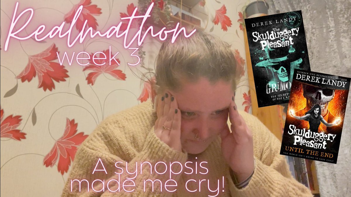 jess_bookpress's tweet photo. New video premiering at 6pm BST (50 minutes from now)! It's my third #realmathon vlog, and just a fair warning, there is a little bit of spoiler chat for an older Skulduggery book. So if you haven't finished PHASE 1 of that series, you have been warned π https://t.co/XHe9NpBrhl