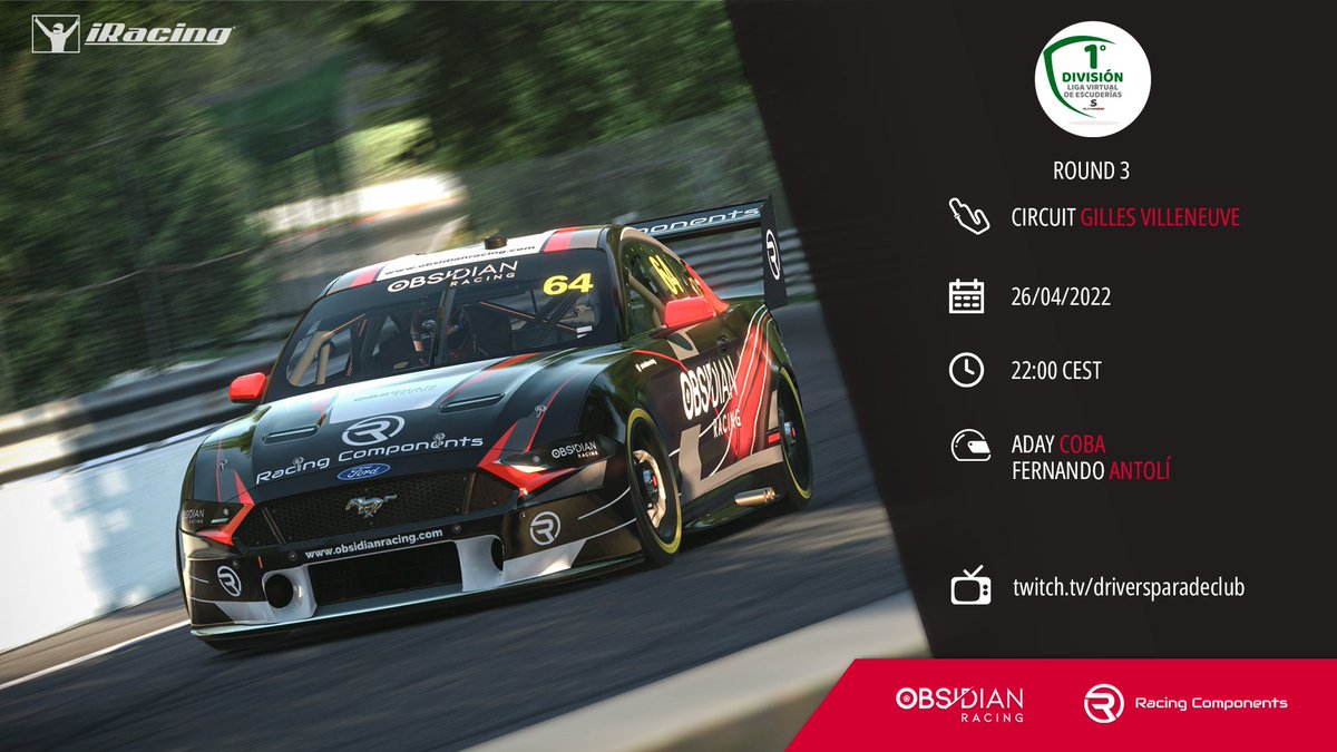 ObsidianRacing's tweet photo. Volvemos a la #LVE tras el parón por vacaciones, con una combinación solo apta para valientes.

🏎️ @AdayCoba
🏎️ @FerAntoli https://t.co/w5tyA7N0zb