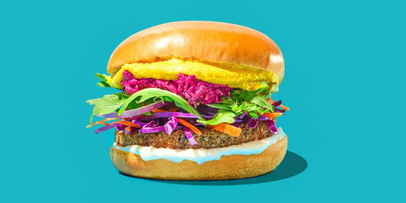 The RAINBOW 🌈 burger has arrived! buff.ly/35VTAtm  #veggieburger #burgerrecipe #dinnertable