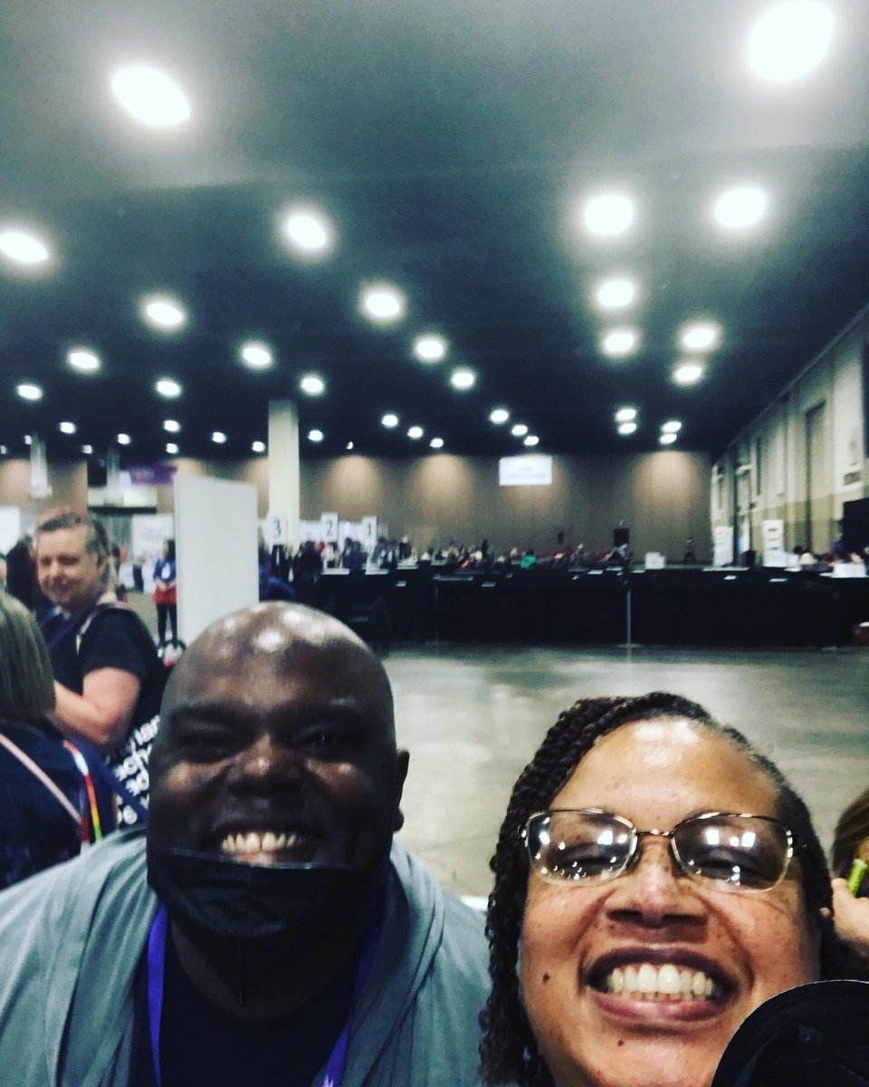 LibraryWildcats's tweet photo. Day 1 of TLA2022. So excited to meet some amazing authors!! @KSekouM @brownbookworm @jules_writes @AngelaJoyBlog #pisdreads #tla2022 #schoollibrarians #librarians #middlegradeauthors #middlegradebooks https://t.co/1LRgAbDCli