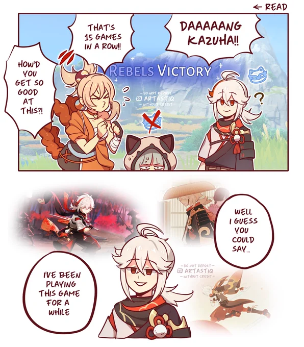 Something I realized about Kazuha #GenshinImpact 