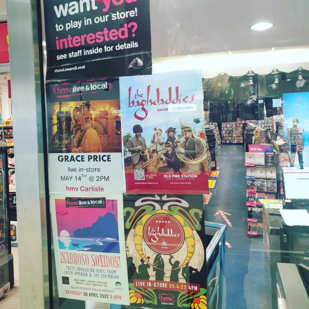 hmvCarlisle's tweet photo. We have plenty going on over the next few weeks starting with @Baghdaddies this Saturday in store at 4pm and then playing at @ofsCarlisle doors opening at 7pm. Tickets still available..... if you're quick. https://t.co/7oH6oMuvW4

@KendalCalling @thecumbriaguide @FeatureCumbria https://t.co/baKKu2ERyL