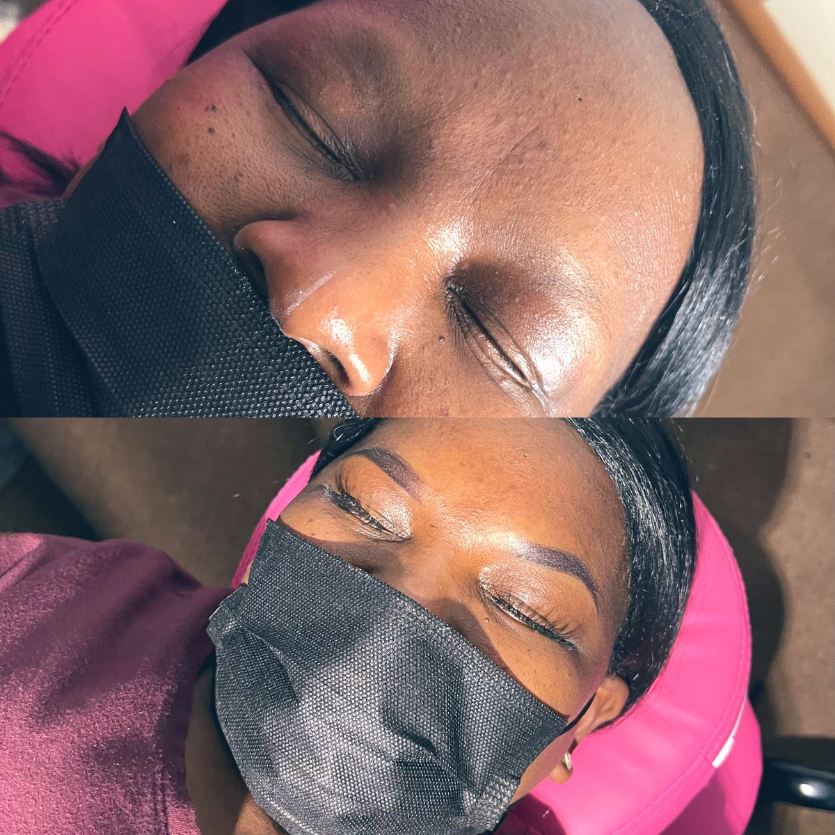 __TheRarest1's tweet photo. From nothing to something. 🤩💪🏾#TrustTheProcess #ombrepowderbrows #microshading #browtint #browsmatter https://t.co/1WZRswCMjp