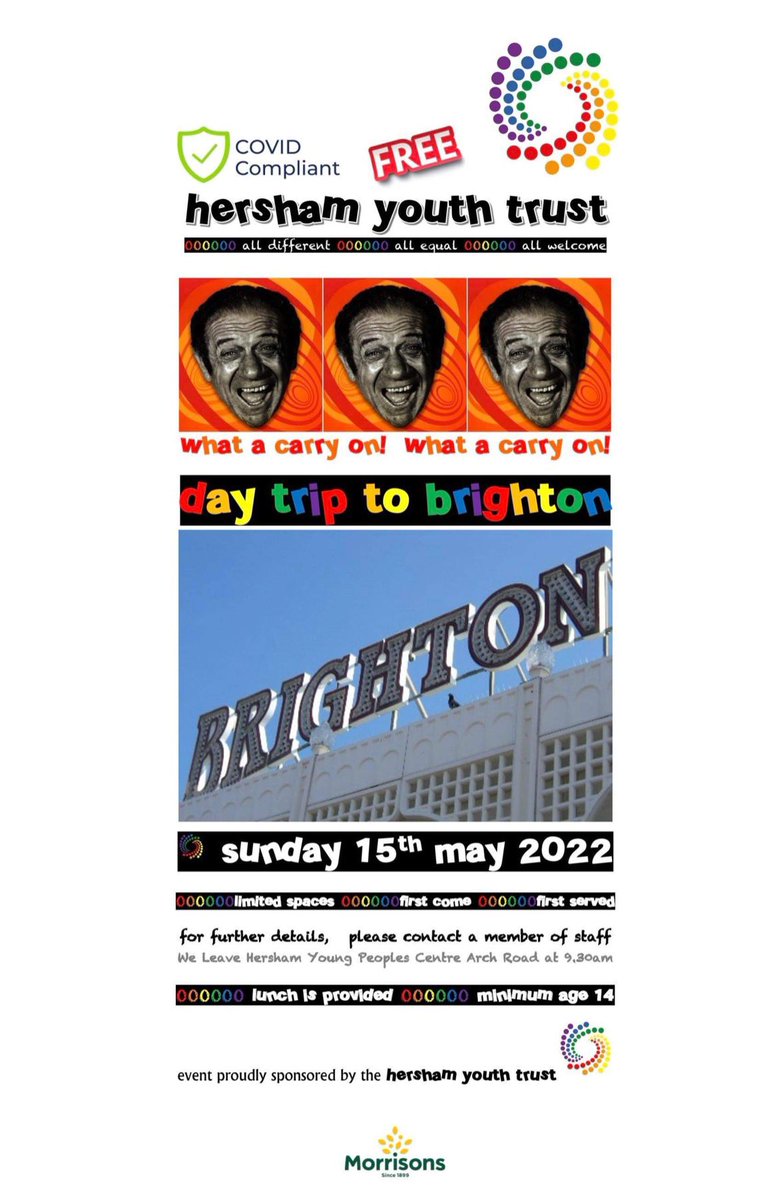 We are very lucky to be offering our members a FREE day trip to Brighton with the help from our kind sponsor #weybridgemorrisons