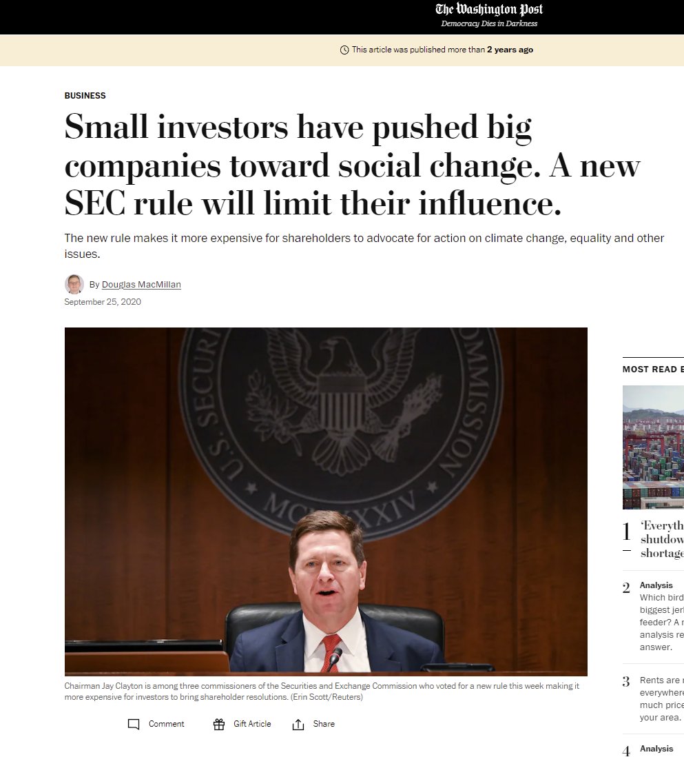 Leerzeit's tweet photo. Clayton wanted to limit the rights of small shareholders, Gensler wants to increase the Accredited Investor rules to 10 million. And both do and did it on behalf of and to protect the Little People. This agency must be abolished. https://t.co/Miy1vxt1oJ