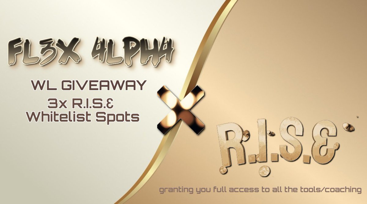 🎁 WL Giveaway 🎁

We’ve got 3 WLs to giveaway for @Rise_NFT 

To enter: 
1️⃣ Follow <a href="/FL3X_4LPH4/">FL3X 4LPH4</a> and @Rise_NFT 
2️⃣ RT and ❤️ the tweet!
3️⃣ Tag 2 Frens 

Disclaimer: My alpha group received WL spots. As always, DYOR and NFA

#WLGiveaway #WL #NFTs #NFTGiveaway