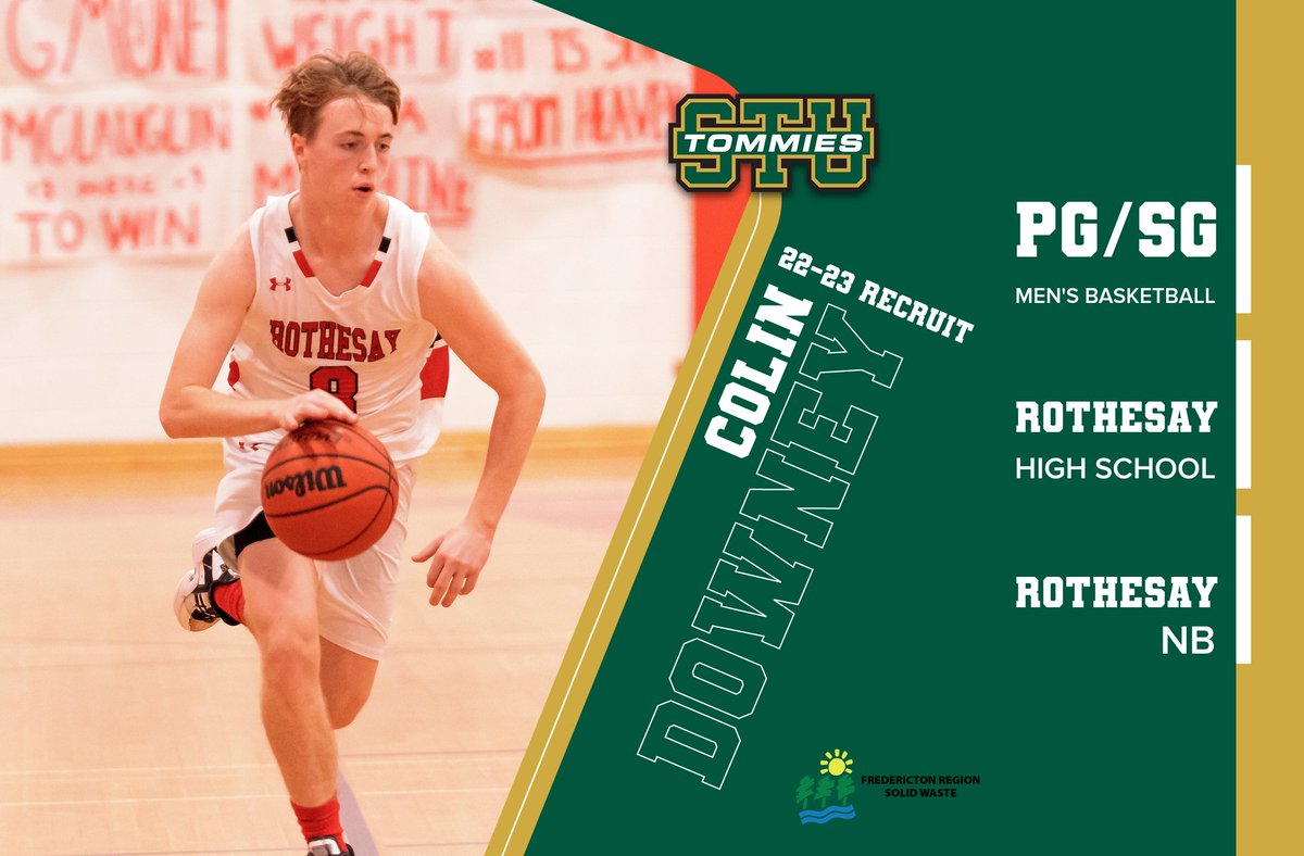TommiesSTU's tweet photo. Downey to Don the Green &amp; Gold this Fall at STU

Coach John Hickey will enjoy the intensity on the defensive end of the court and an ability to shoot the 3 on the offensive end that the Rothesay Redhawk will bring.

Read more: https://t.co/YonxLKYLiz https://t.co/wAYRq8RetG