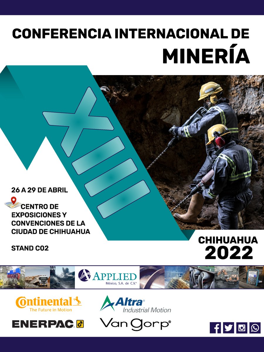 appliedmexico's tweet photo. Applied presente en la XIII conferencia internacional de minería https://t.co/ewEKKEyDy5