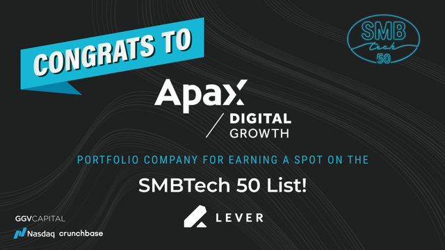 Congratulations to <a href="/Lever/">adil</a>, which has been included in the inaugural #SMBTech50 List, recognizing startups that serve small and medium-sized businesses.

If you want to find out more about ADF's investment in Lever, you can read our latest blog post here: lnkd.in/eyX_3C-F