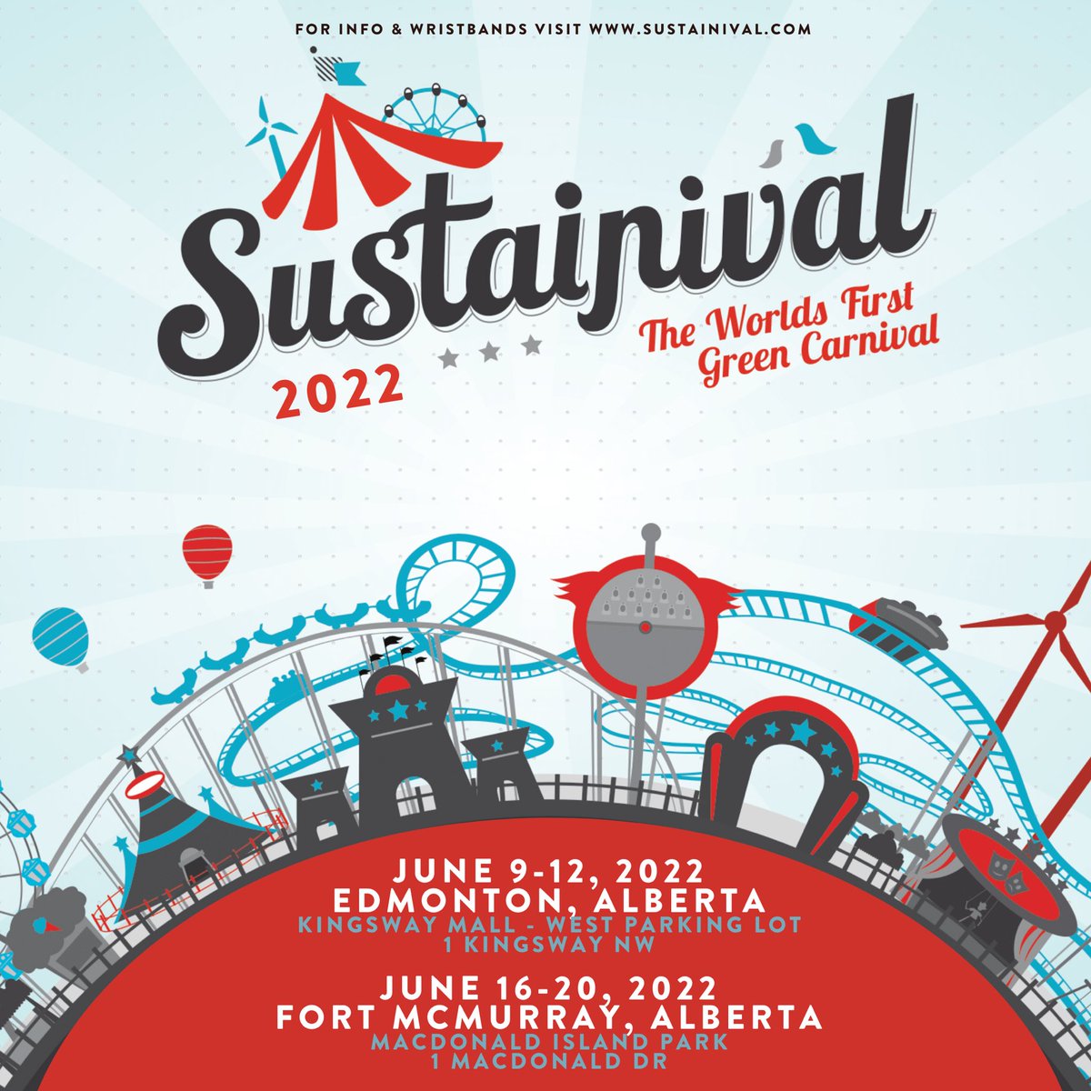 Sustainival's tweet photo. Sustainival is back!

The Green Midway and Carnival returns to Edmonton June 9-12 and Fort Mac June 16-20, 2022

Get your all day ride passes now at https://t.co/J0IFVBswM4 

#ymm #yeg #sustainability https://t.co/uXfFCguJ1g