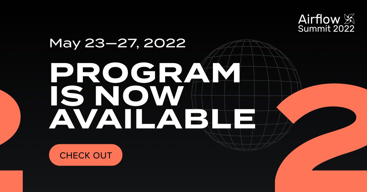 Airflow Summit program is ready!
Take a look at the daily schedule, the different blocks and time zones.
Don't miss the opportunity to attend this amazing event, register now! bit.ly/37TNmPV 

#DataPipelines #OpenSource #Data #DevOps