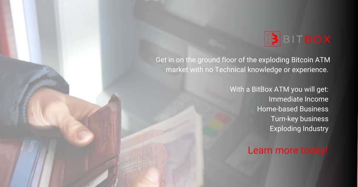 Bitbox_Official's tweet photo. Get on the ground the floor of an exploding #Bitcoin ATM 🏧 Market! With Bitbox ATM you’ll get:
Immediate Income 💰
Home-Based Business 🏡
Turnkey Business 🔑
And be part of an exploding industry 💥
Find out more here ➡️ https://t.co/5Z8cDsvKlB
#BitBoxATM #crypto https://t.co/pjGQtyX9T0