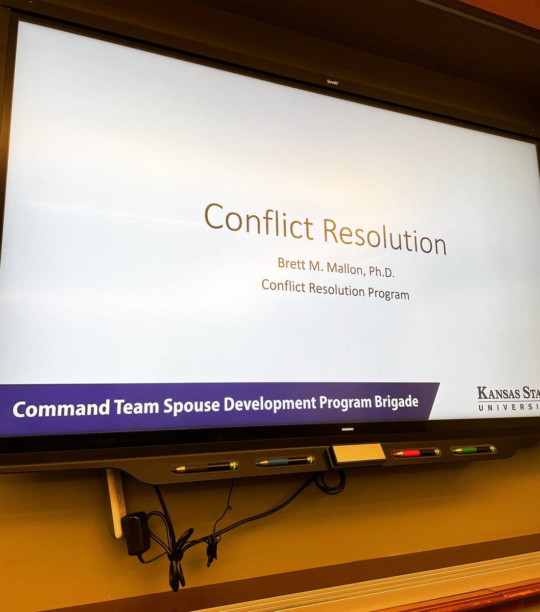 OMallon's tweet photo. Back on base! Itโs now been a full year since I started working with the College of Education and the United States Army Command and General Staff College on this program. Looking forward to more great conflict resolution workshops in the future! #KStateCNRES #KStateEdCats ๐๐ https://t.co/WXQ9k4eMll