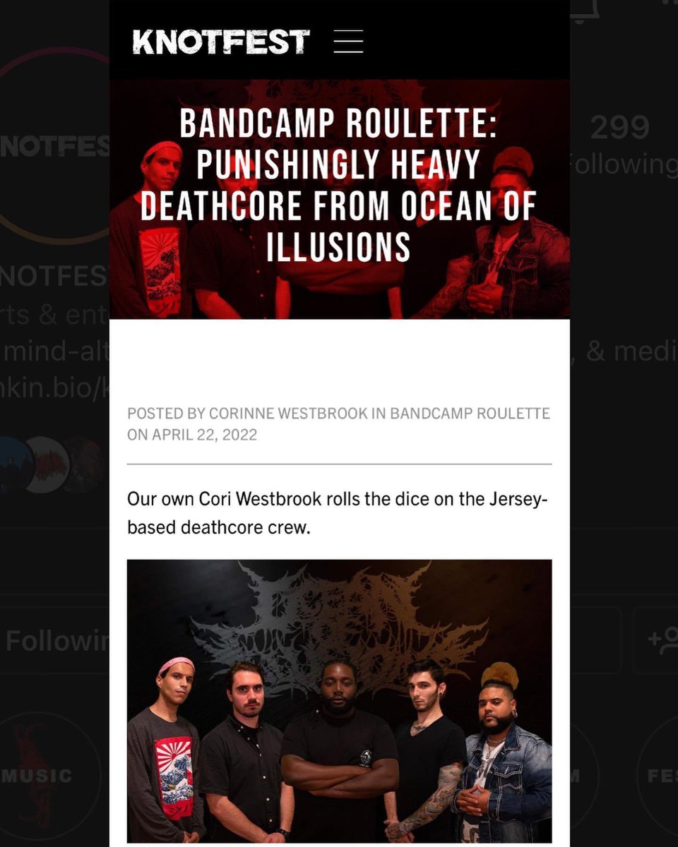 OOI_NJ's tweet image. Check out our article on the @KNOTFEST page 🌊 

knotfest.com/bandcamp-roule…
