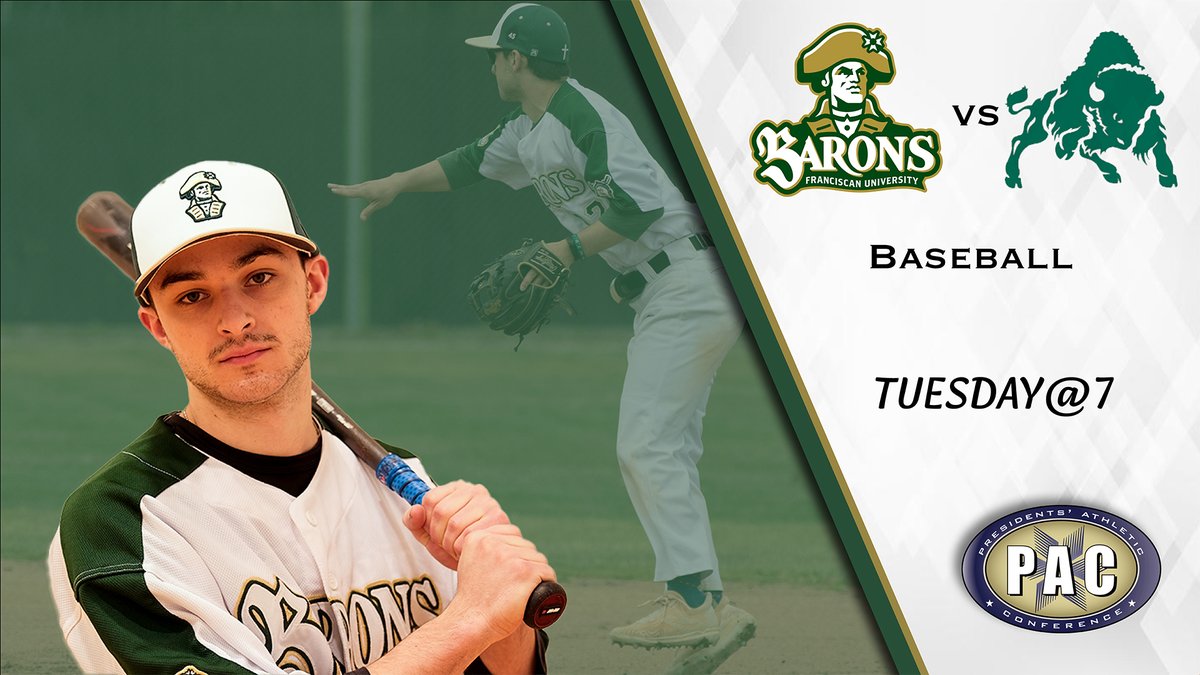 🚨 Baseball Home Game 🚨

<a href="/FUSBaseball/">Franciscan University Baseball</a> @Bethany_Bison
<a href="/PAC_Athletics/">Presidents’ Athletic Conference</a>

📺  Bit.ly/3vJFsRo
📊  Bit.ly/3N8rvEn