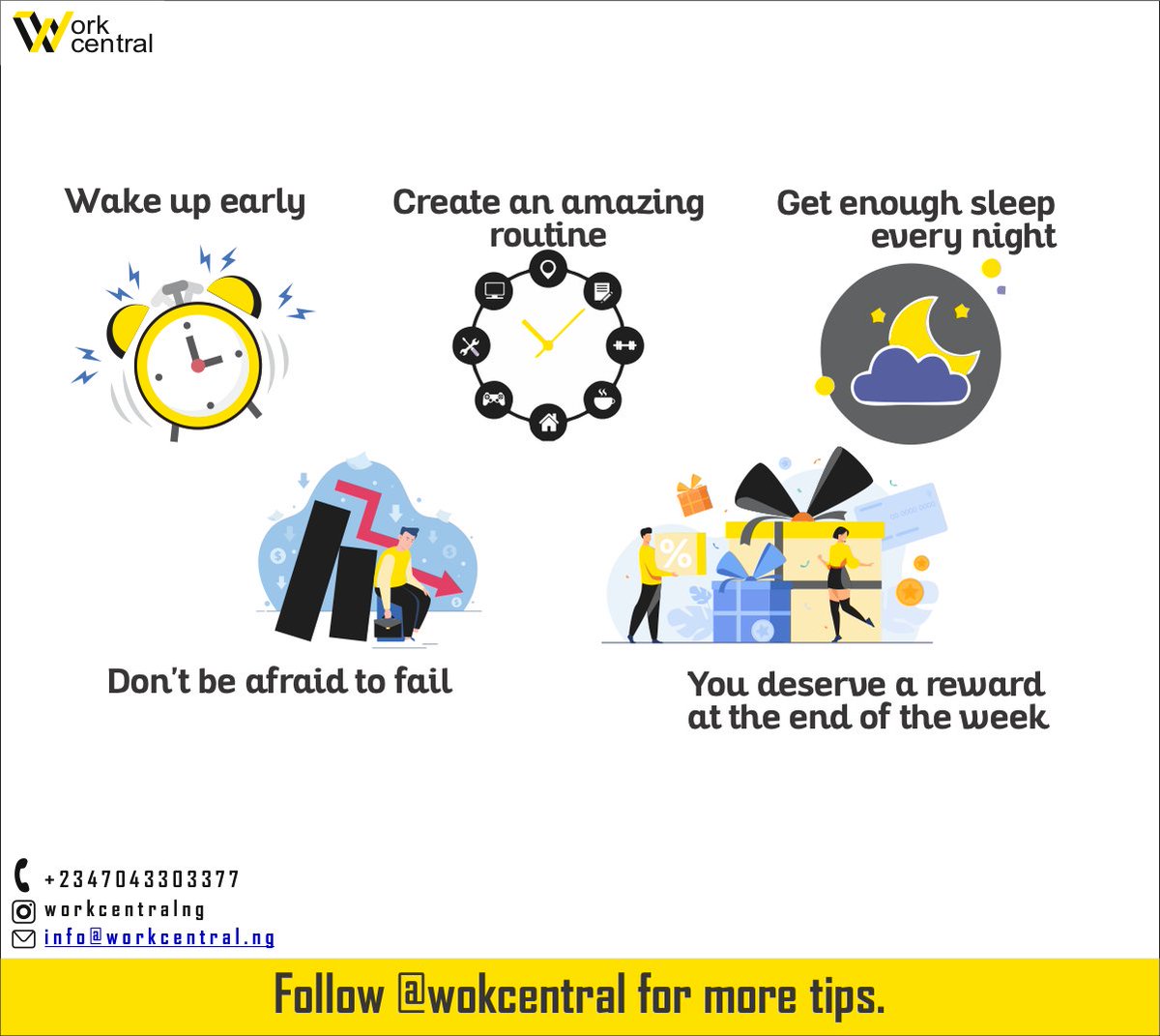 workcentralng's tweet image. How are you staying productive?

Follow @workcentralng for more productivity and entrepreneurship tips ✌🏽

#entrepreneur #workcentral  #entrepreneurship #startup  #entrepreneurlife #businessowner #inspiration #realestateagent