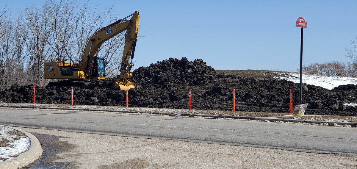 Work begins on ramp and potential closure of #75 hiway in Morris. #2022flood