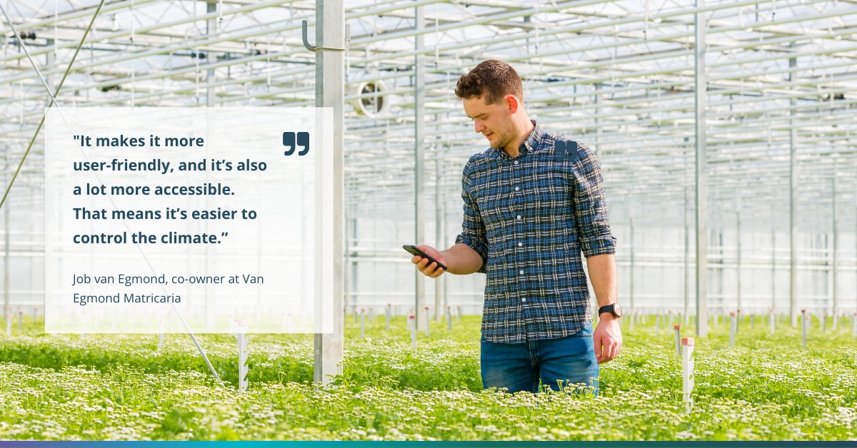 How Van Egmond Matricaria benefits from Priva Operator 📱. The family business Van Egmond Matricaria is currently reaping the rewards of using Priva Operator for remote monitoring and management of crops. Read the full story: hubs.ly/Q018LGLb0