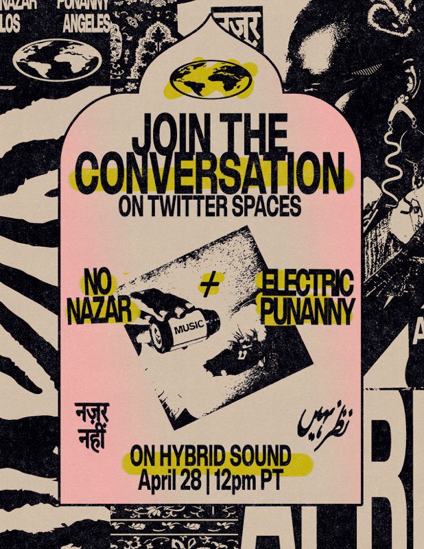 tune into our Twitter Space convo this Thurs @ 12pm PT / 3pm ET as @NoNazar_LA &amp; @ElectricPunanny discuss who we are and why HYBRID SOUND fuels us 🔋