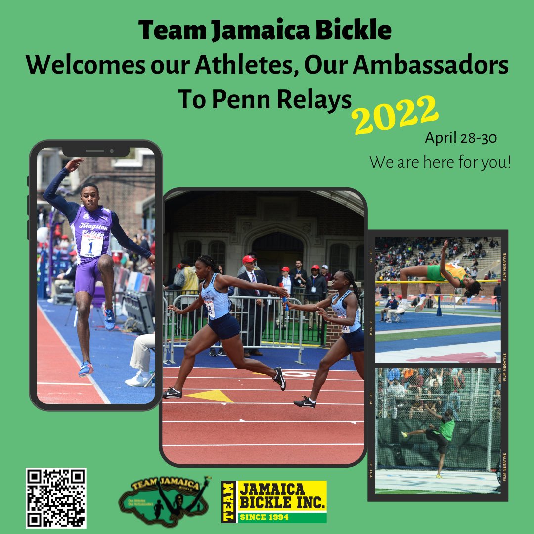 We are excited to see the athletes after a two-year hiatus due to the Covid-19 Pandemic! #teamjamaica #PennRelays
