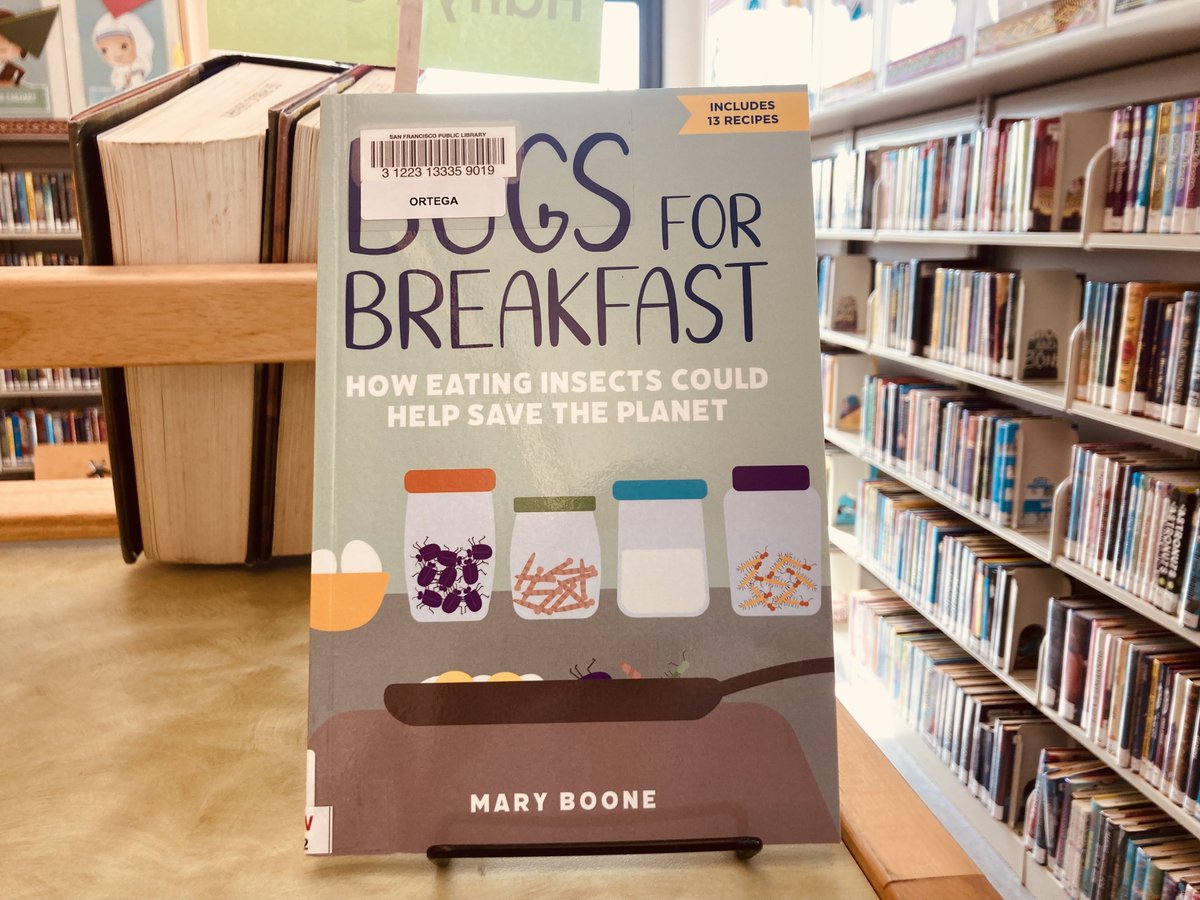 EmmaBlandSmith's tweet photo. Mary Boone, look what I found on display at my local library! #BugsForBreakfast @boonewrites @trueIn2022 #nonfiction https://t.co/WDOg2VyfEk