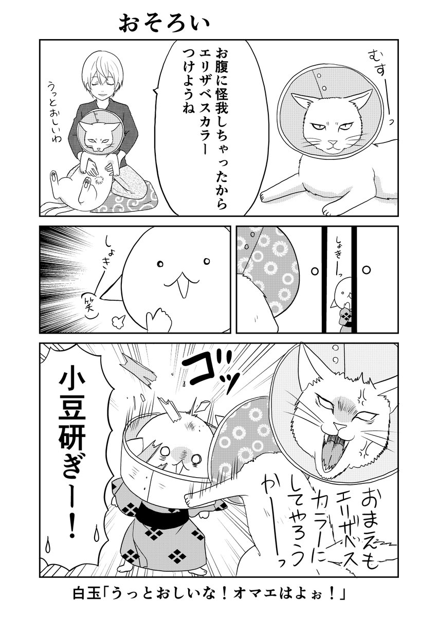 今日は新作です。
白玉と小豆とぎ初めてのおそろい。
#ウチの百鬼夜行 