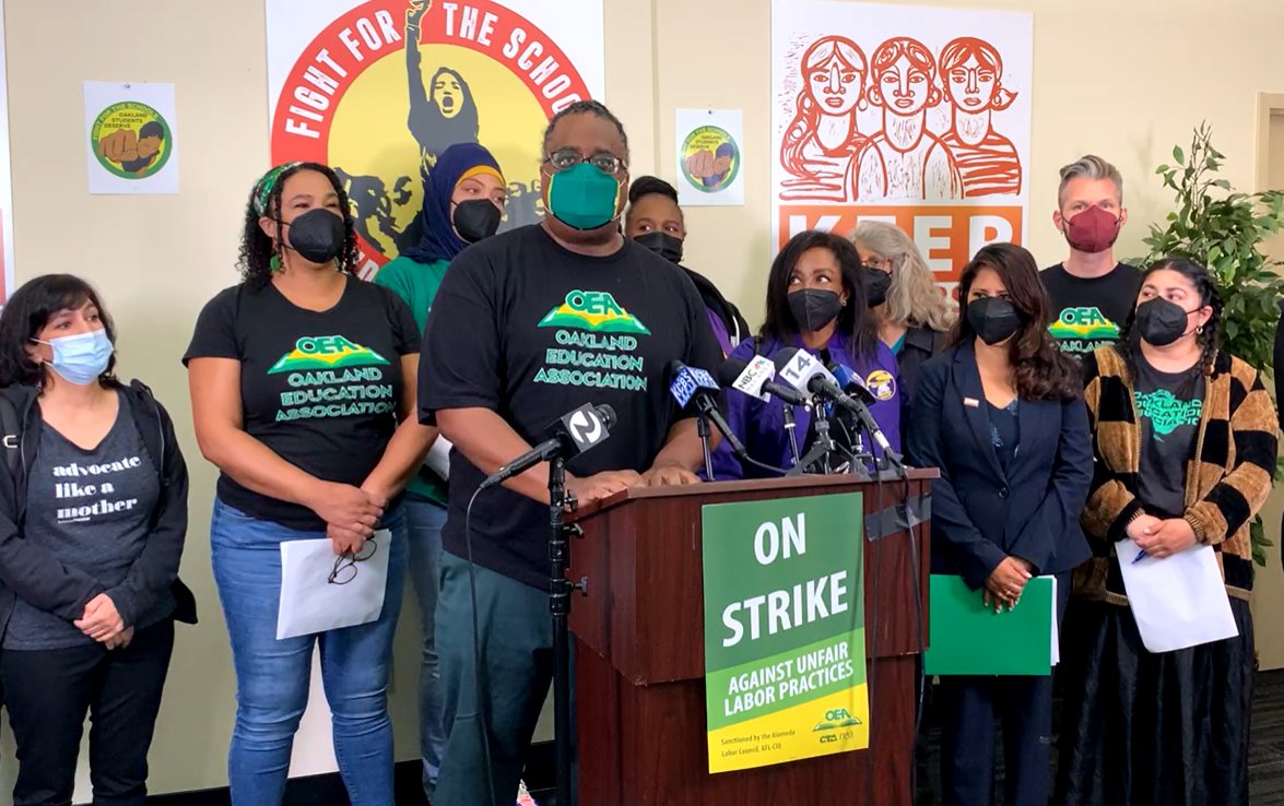 "Enough is enough. We need to stop the school closures. As labor and community, we are united for the schools our students deserve!" - <a href="/OaklandEA/">Oakland Education Association</a> President Keith Brown #NoSchoolClosures #WeAreOEA #WeAreCTA