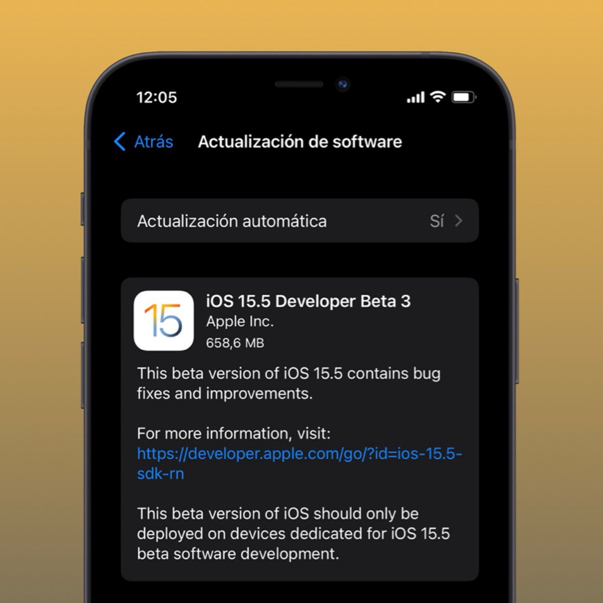 ZonaAppleWorld's tweet image. 🚨Se ha lanzado la tercera Beta para Desarrolladores de iOS 15.5 

#iPhone #iOS155DevBeta3