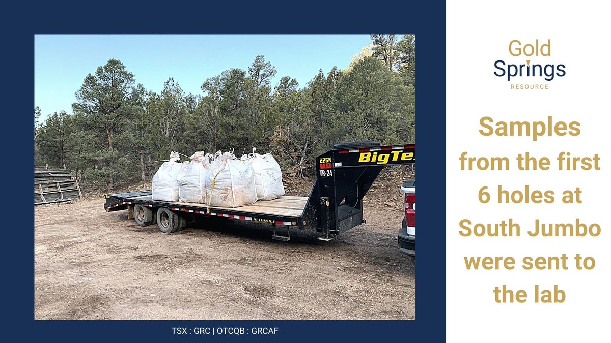 GoldSpringsGRC's tweet photo. GRC has completed the first 6 holes of the 2022 drilling program around the South Jumbo resource, where hole E-21-012 intersected at the bottom 5.37 g/t gold equivalent over 19.8 meters at the bottom. To read the full press release => https://t.co/miUkb98dbr
#gold #Mining #tsx https://t.co/amFhJABAIW