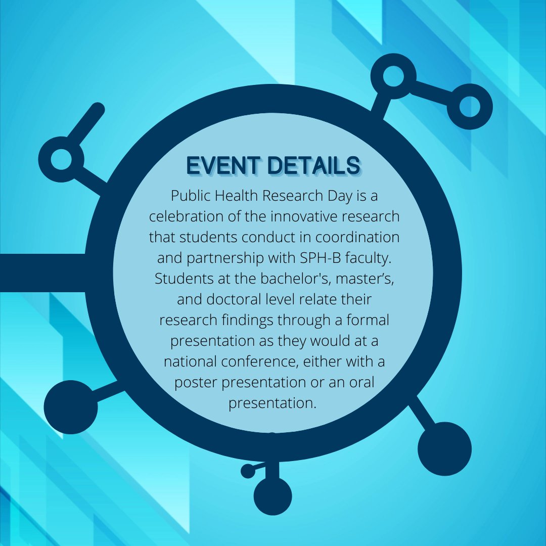 Friday, April 29th, the IU School of Public Health will host a Public Health Research Day. Join this event to hear bachelor's, master's, and doctoral students present research findings as they would at a national conference. 🔗  in bio for more info &amp; to attend.
