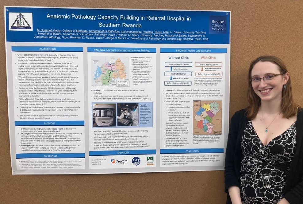 BIOVentures's tweet photo. Congrats to Dr. Elisee Hategekimana @chu_butare and https://t.co/NZodQyEayY and @4theLoveofPath @BCMHouston for their presentations at the CUGH 2022 conference earlier this month! #cancer #pathology #capacitybuilding https://t.co/cREgO4IaNA