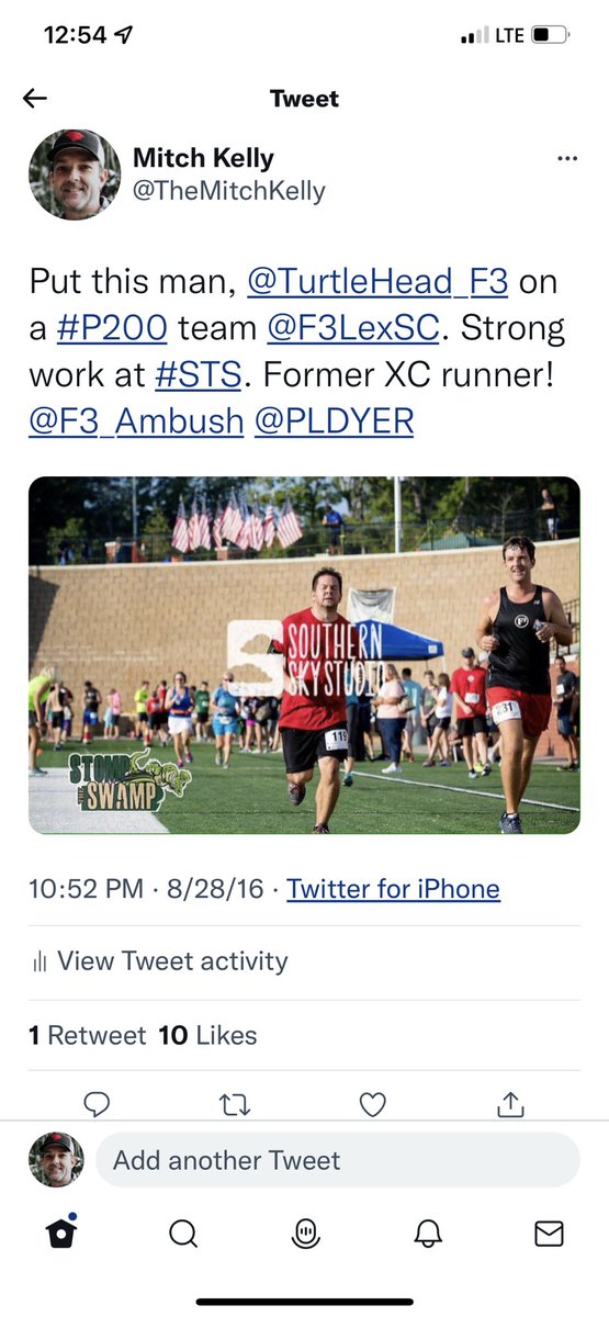 TheMitchKelly's tweet photo. @TurtleHead_F3 @F3Wander @F3Stride Remember u doing the Stomp the Swamp and u crushing it. https://t.co/9kGgnrupJN