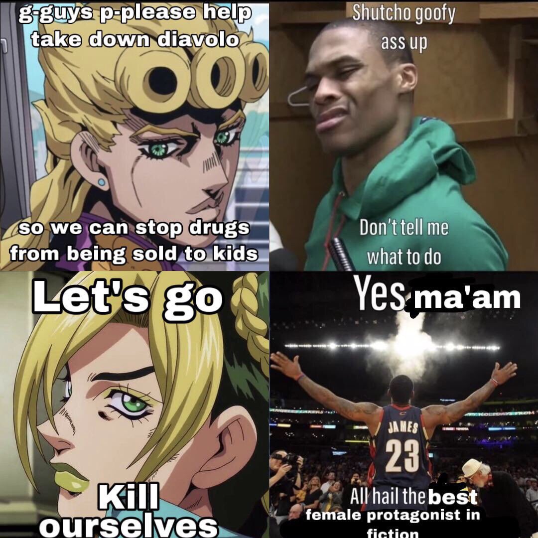 JoJo fans making the worst memes in existence on X: This is probably the  one that started the horrible bad thing happens but its a jojo reference  so its funny trend  /