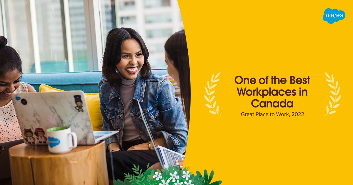 salesforcejobs's tweet photo. Exciting news for Salesforce Canada - @SalesforceCA has been ranked the #3 Best Place to Work in Canada 2022 🇨🇦  Congratulations! Learn about #LifeatSalesforce Canada: https://t.co/z9K5uABmD3 https://t.co/h26qsD5Ldb