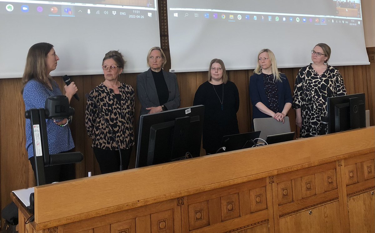 #MCI_work team @MerIssakainen @MYlhainen @researcher_jen @Positive_Ageing, Ann-Charlotte Nedlund and Louise Nygard shining a spotlight on the situation of younger people working with dementia at @jpimybl @SuomenAkatemia public seminar. @HVoikeus @UEFLawSchool @UEFneuroscience
