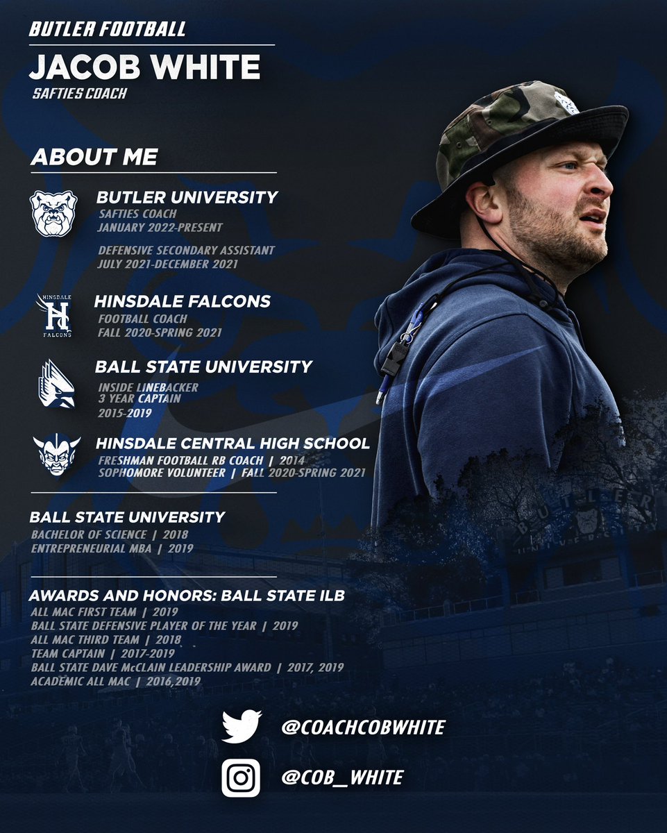 .<a href="/coachcobwhite/">Jacob White</a>: A beast when he wore a helmet and a beast in a bucket hat💪

#ButlerWay