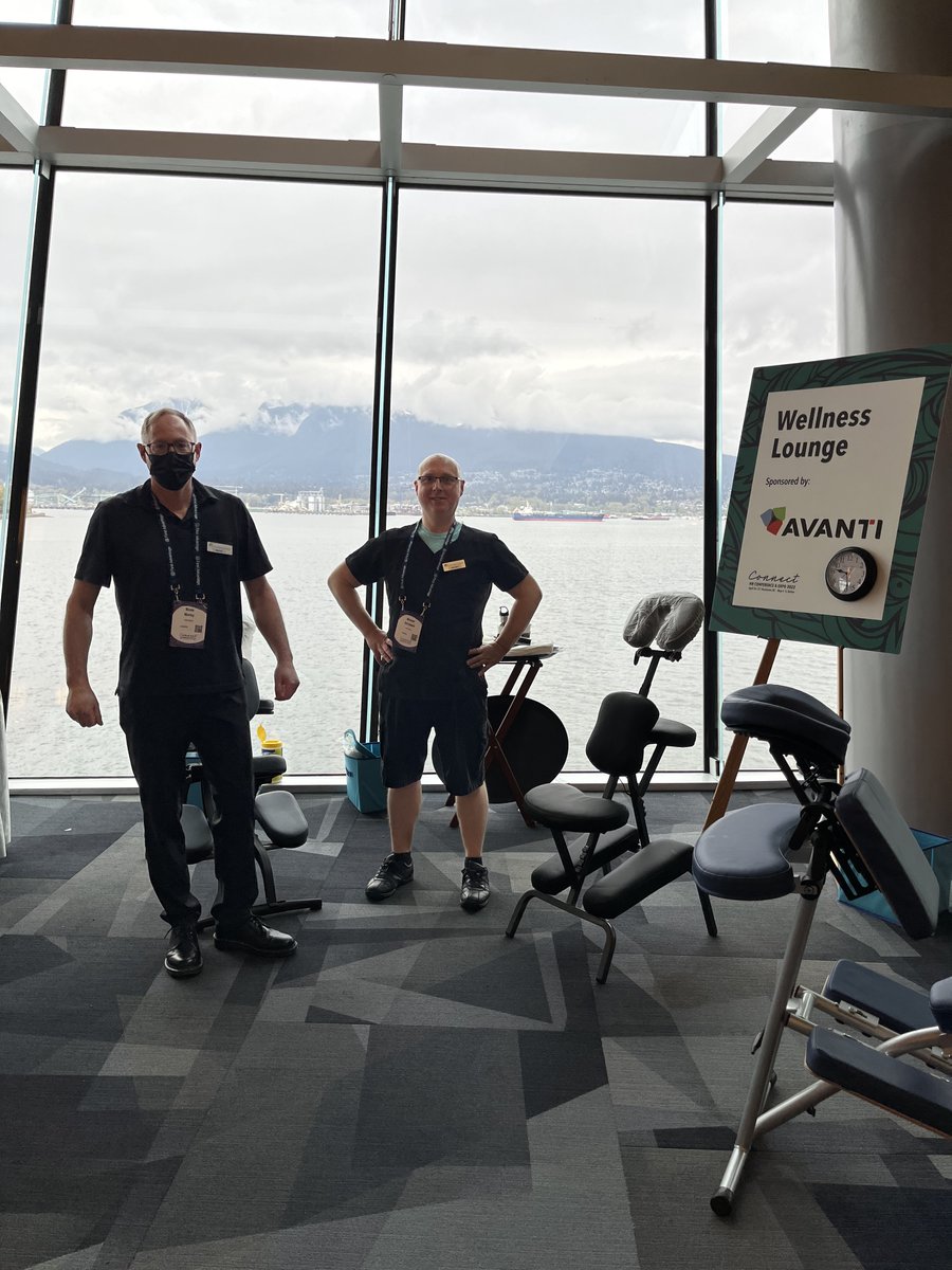 wellnessnmotion's tweet photo. We’re super excited to be here on day 1 at the HR Conference & Expo. If you are at the event, swing by the wellness lounge and get a free massage courtesy of @AvantiHCM! Our staff is ready for you! Expo is now open!
#HRCONF2022 #AvantiSoftware #wellness #soulfulindulgence #expo https://t.co/NNC15R8lws